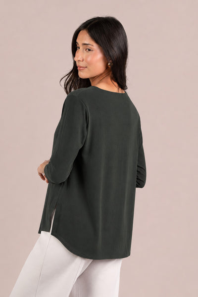 Sympli Go To Classic T 3/4 Sleeve - Juniper
