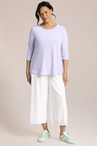 Sympli Go To Classic T 3/4 Sleeve - Lavender