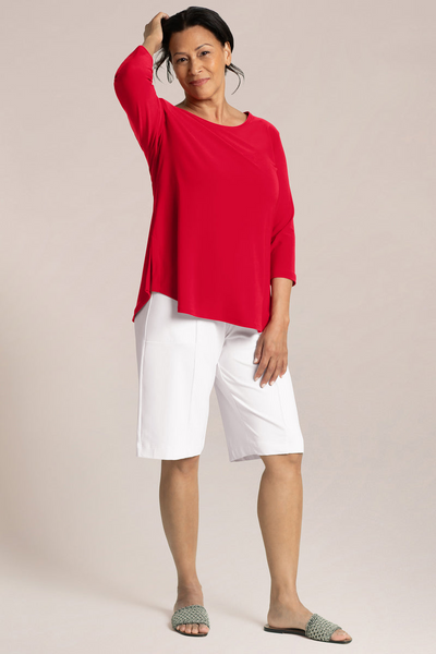 Sympli Go To Classic T 3/4 Sleeve - Poppy