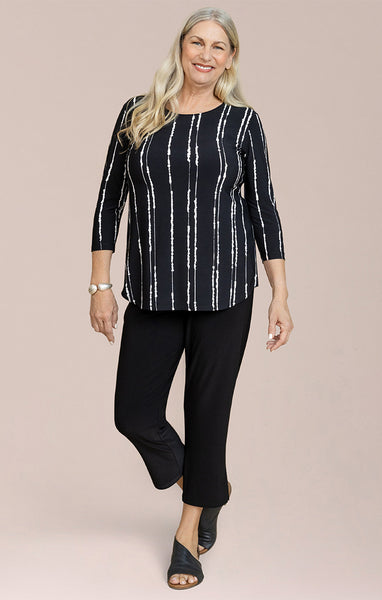 Sympli Go To Classic T 3/4 Sleeve - Cecily Print