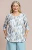 Image of Sympli Go To Classic T 3/4 Sleeve - Riverstone Print