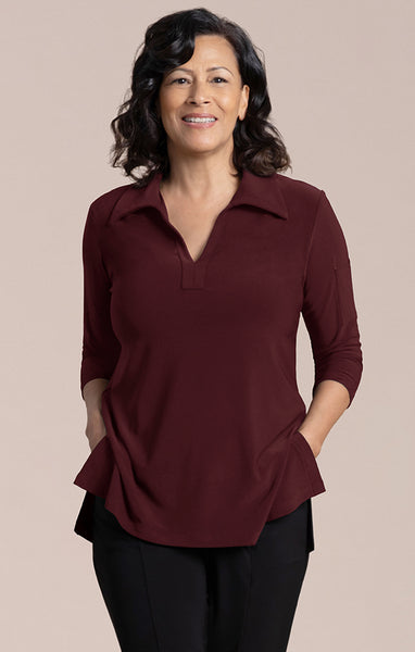 Sympli Weekender Top - Melange Varsity