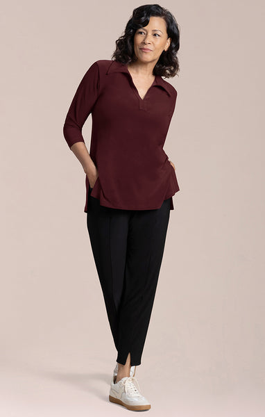 Sympli Weekender Top - Melange Varsity