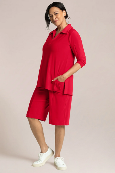 Sympli Weekender Top - Poppy
