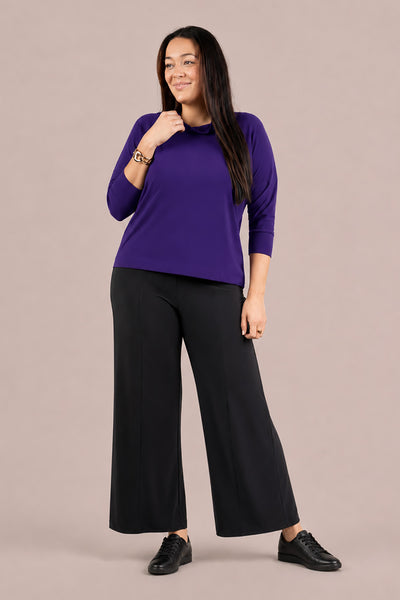 Sympli Slouch Sweatshirt - Elderberry