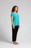 Image of Sympli V-Neck Slit Sleeve Top - Gem