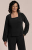 Image of Sympli Fit & Flare Lantern Top - Black