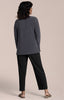 Image of Sympli Soft Square Neck Top 3/4 Sleeve - Black Pearl