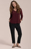 Image of Sympli Suitable Split Sleeve Top - Melange Varsity
