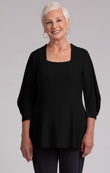 Sympli Lantern Tunic - Black