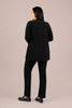 Image of Sympli Double Loop Cardigan Plus Size - Black