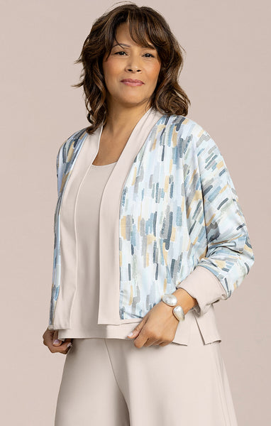 Sympli Hey Honey Reversible Shrug - Riverstone/Cashew