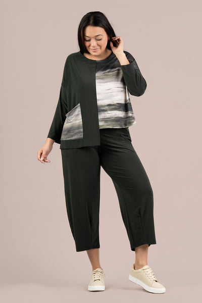 Sympli Narrow Lantern Pant - Juniper