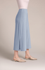 Image of Sympli Side Slit Wide Capri Plus Size - Stone Blue