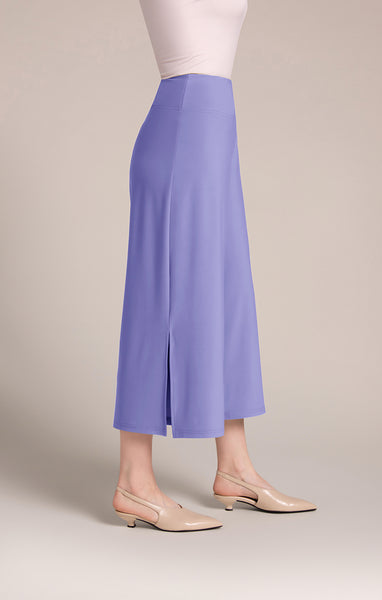 Sympli Side Slit Wide Capri - Jacaranda