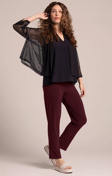 Sympli Narrow Pant Midi Plus Size - Melange Varsity