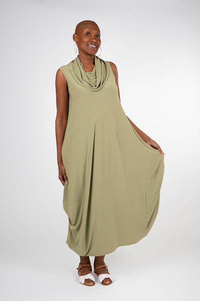 Sympli Sleeveless Dream Dress - Epsom Green