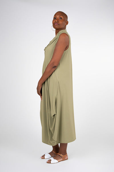 Sympli Sleeveless Dream Dress - Epsom Green