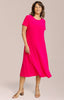 Image of Sympli Fit & Flare Dress Short Sleeve - Hot Pink
