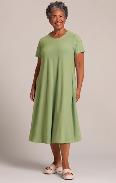 Sympli Fit & Flare Dress Short Sleeve - Epsom