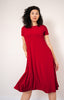 Image of Sympli Fit & Flare Dress Short Sleeve - Poppy