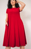 Image of Sympli Fit & Flare Dress Short Sleeve - Poppy