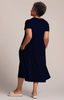 Image of Sympli Fit & Flare Dress Short Sleeve - Navy