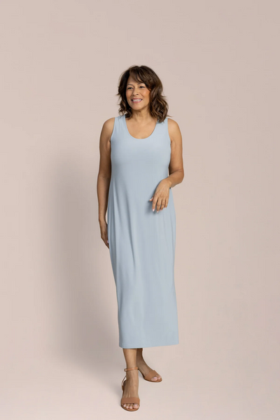 Sympli Go To Sleeveless Dress - Stone Blue
