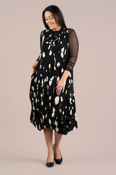 Sympli Nu Sleeveless Dream Dress Print - Cashew Splatter