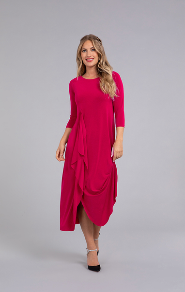 Sympli Drama Dress - Hot Pink