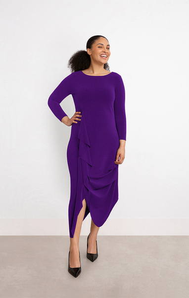 Sympli Drama Dress - Elderberry