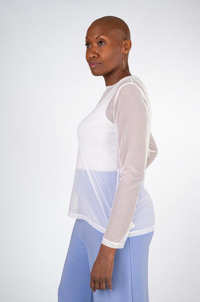 Sympli Mesh Barely T - White