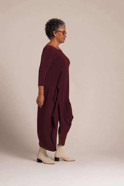 Sympli Drama Dress 3/4 Sleeve - Melange Varsity