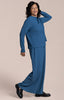 Image of Sympli Pop Collage Top with Contrast - Lake Blue