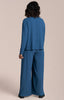 Image of Sympli Pop Collage Top with Contrast - Lake Blue