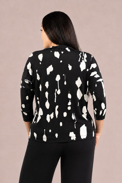 Sympli Slouch Sweatshirt Print - Cashew Splatter