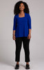 Image of Sympli Square Neck Top 3/4 Sleeve - Lapis