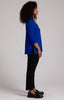 Image of Sympli Square Neck Top 3/4 Sleeve - Lapis