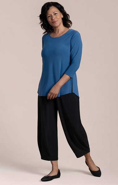 Sympli Go To Classic T 3/4 Sleeve Plus Size - Lake