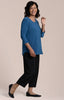 Image of Sympli Go To Classic T 3/4 Sleeve Plus Size - Lake