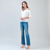 Image of Clara Sunwoo Cold Shoulder Square Neck 3/4 Sleeve Top - Ivory
