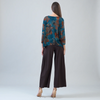 Image of Clara Sunwoo Autumn Foliage Sweater - Turquoise/Brown
