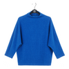 Image of Clara Sunwoo Soft Ribbed Knit Funnel Neck Sweater - Cobalt