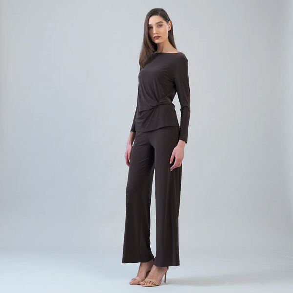 Clara Sunwoo Side Twist Top - Brown