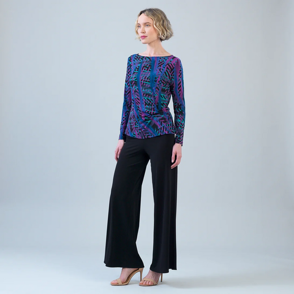 Clara Sunwoo Abstract Print Gathered Side Top - Multicolor