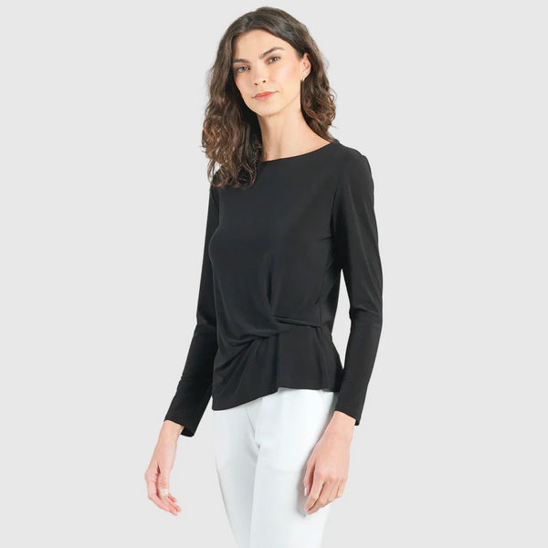 Clara Sunwoo Side Twist Top - Black