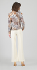 Image of Clara Sunwoo Animal Print Relaxed Cowl Neck Tie Front Top - Cheetah