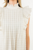 Image of THML Flutter Sleeve Mock Neck Dress with Pockets - Cream