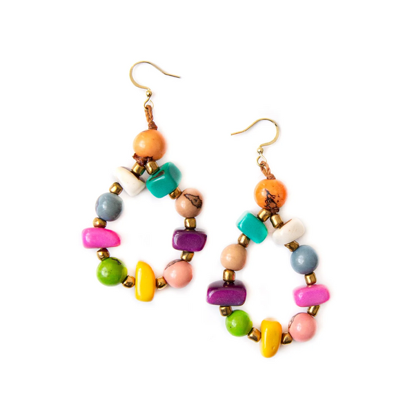 Tagua by Soraya Cedeno Kimi Necklace and Earring Set - Multicolor