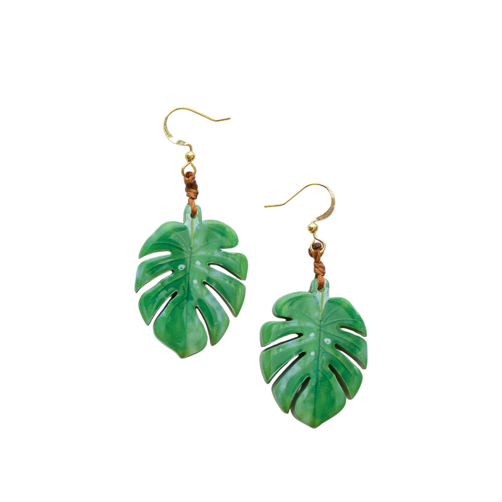Tagua by Soraya Cedeno Sylvia Earring - Forest Green